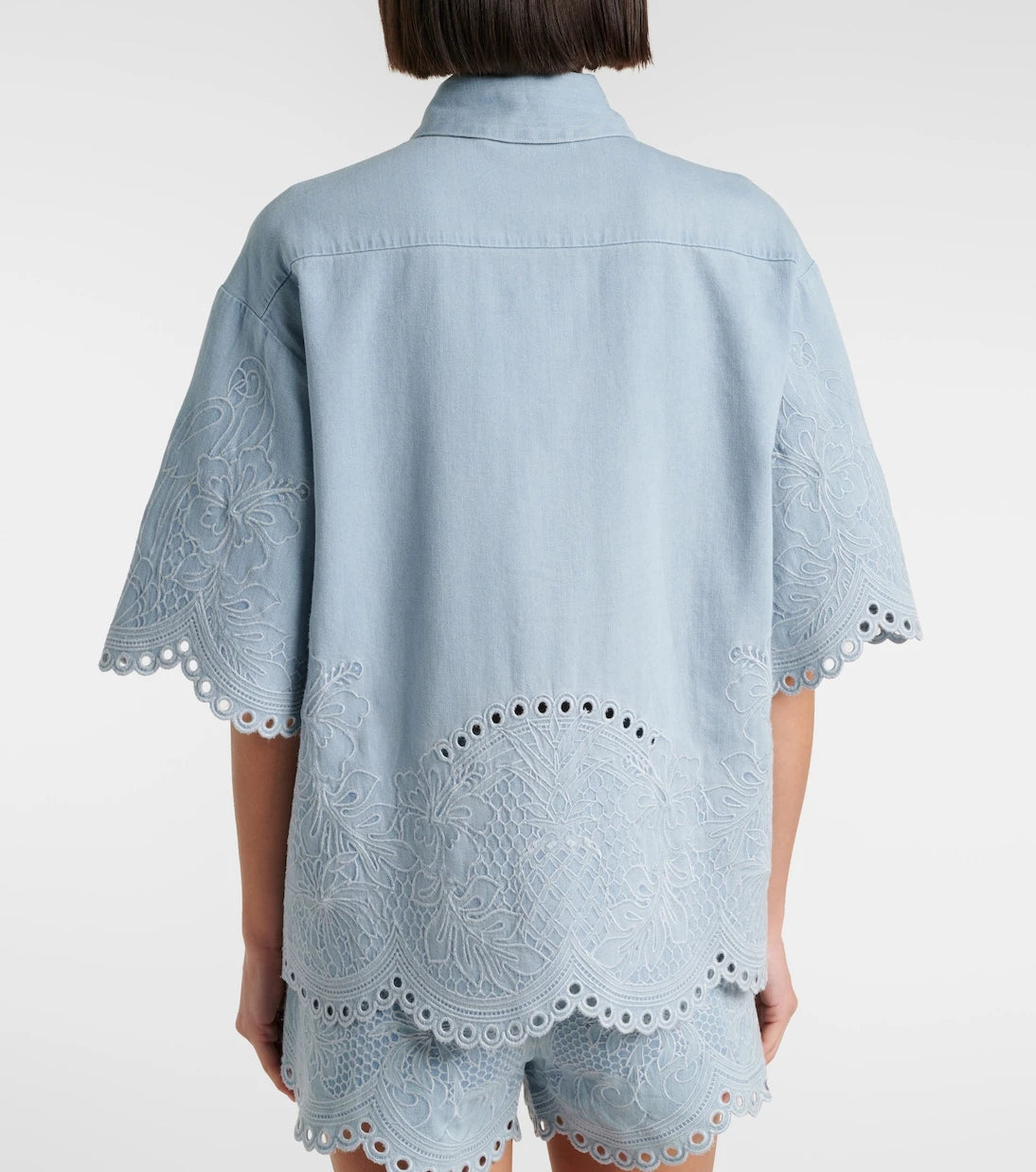 Zimmermann - Daylight broderie anglaise denim shirt