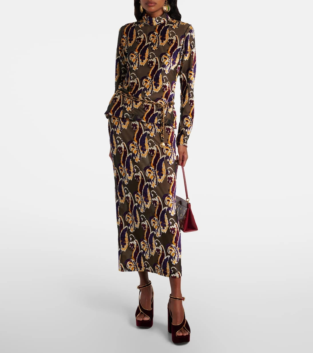 Etro - Paisley pencil skirt