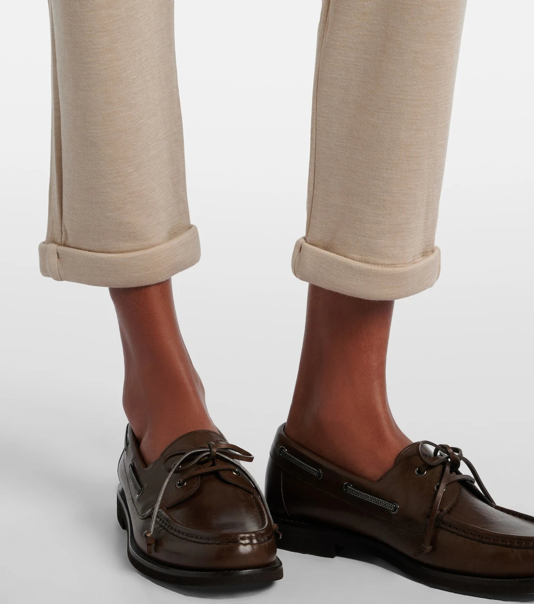 Brunello Cucinelli - Monili cotton and silk-blend sweatpants