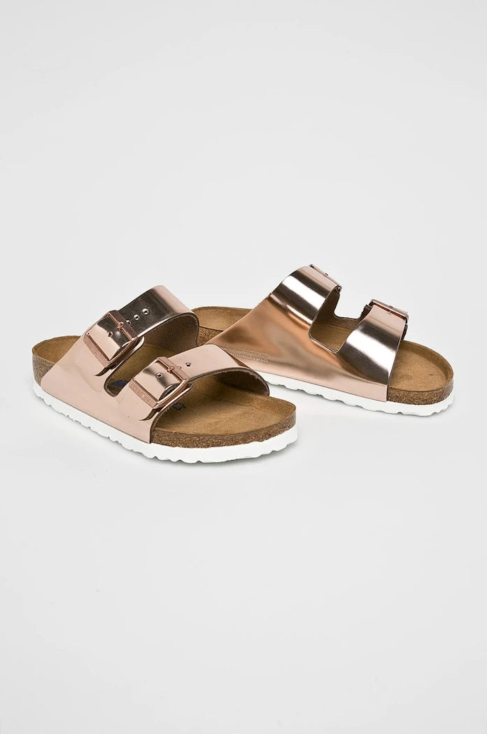 Birkenstock чехли дамски от кожа