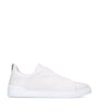 Zegna Leather Triple Stitch Sneakers