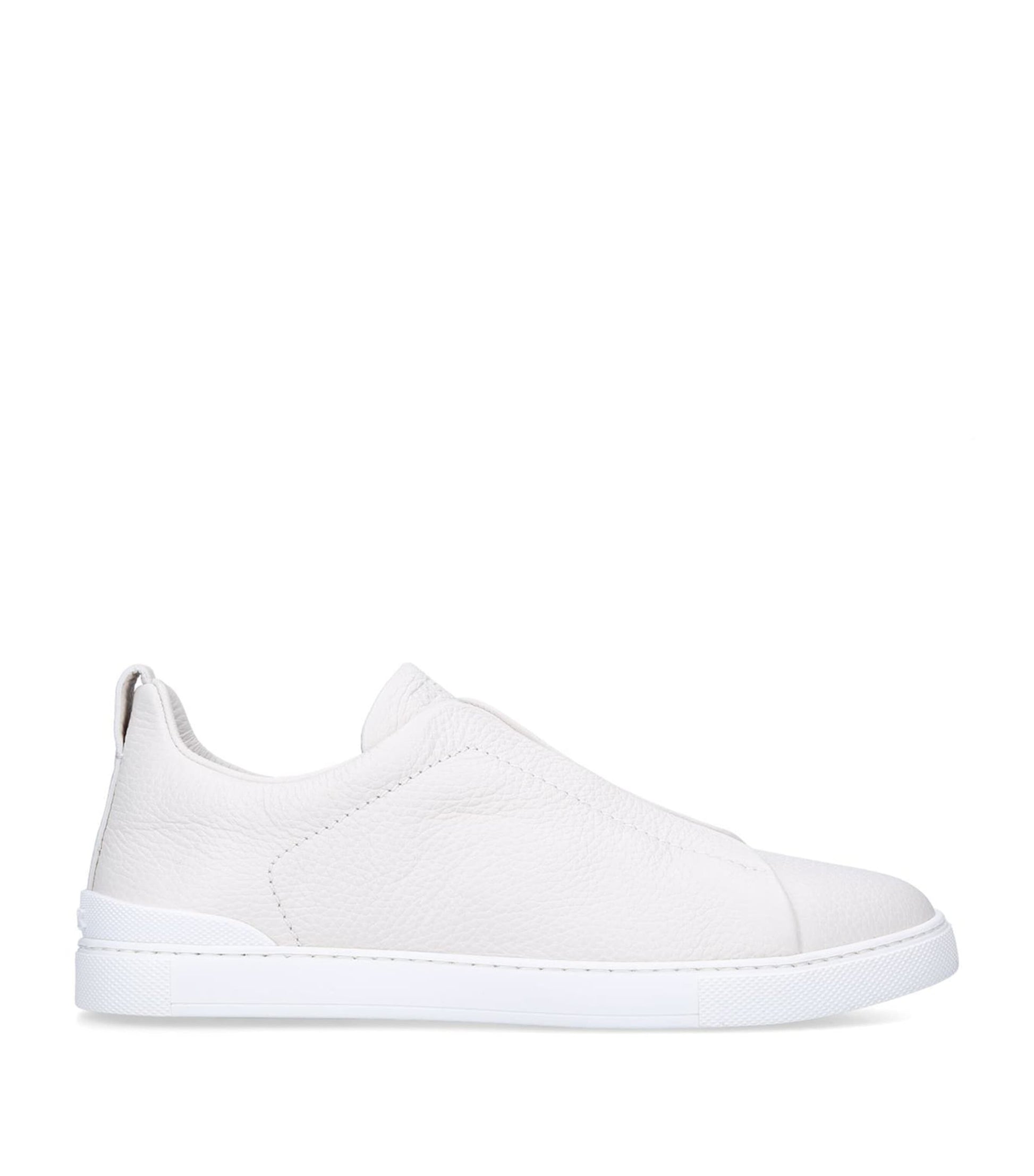Zegna Leather Triple Stitch Sneakers