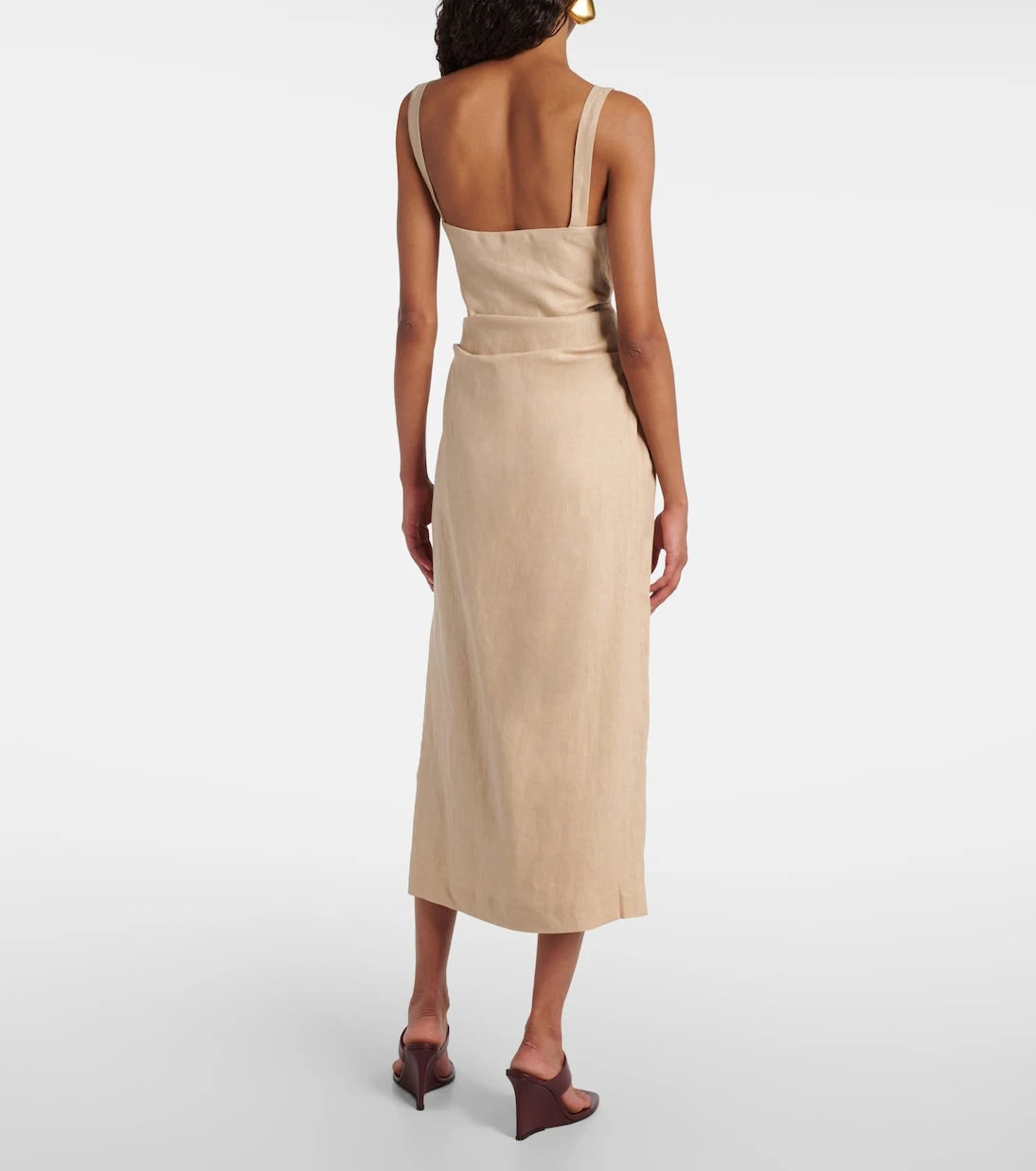 SIR - Moretti cutout linen midi dress