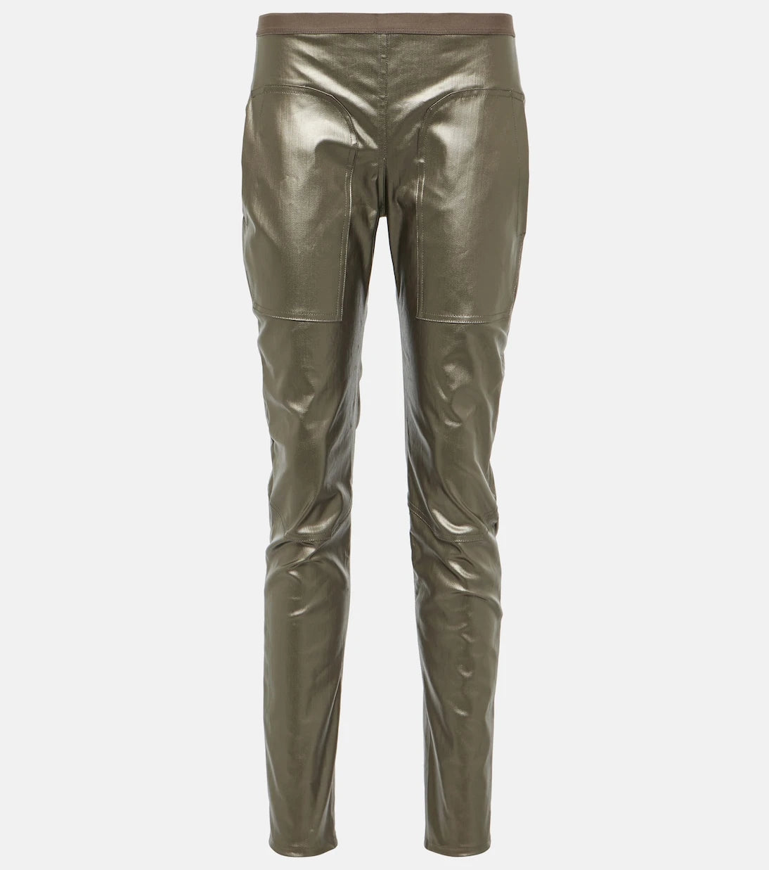 Rick Owens - Metallic denim leggings