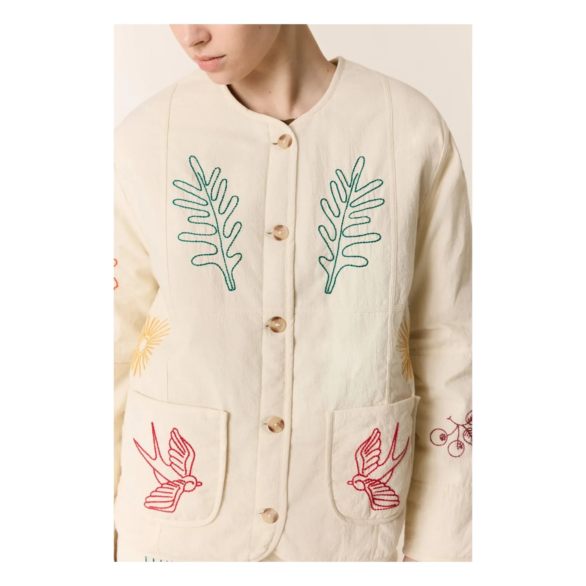 Leon & Harper - Viny organic cotton jacket | White