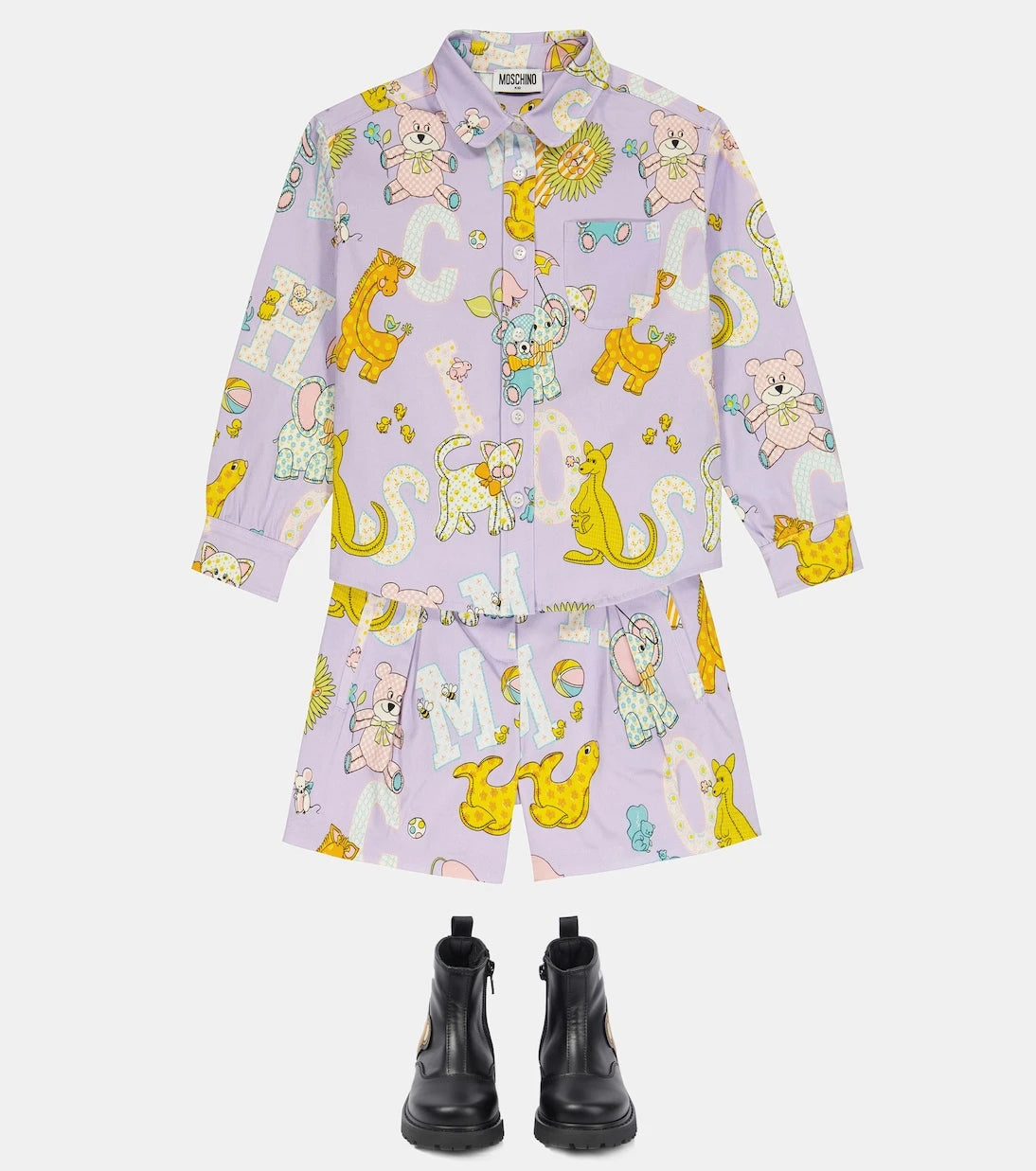 Moschino Kids - Leather ankle boots