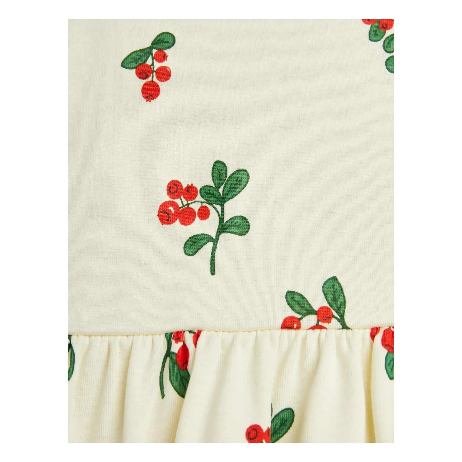 Mini Rodini - Organic Cotton Flower Dress | Ecru