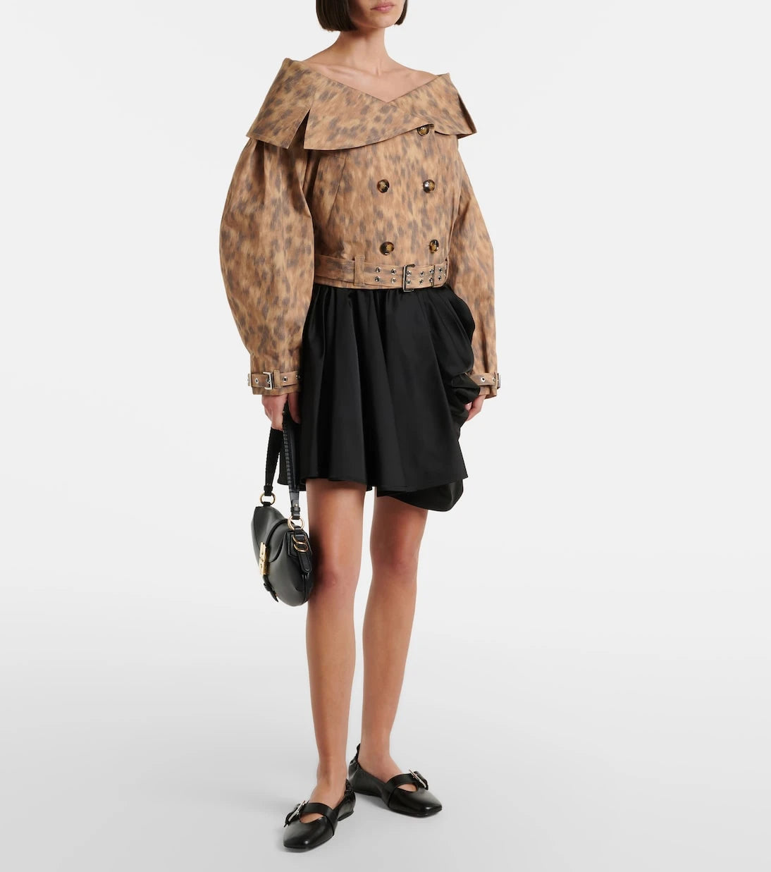 Ganni - Printed cotton-blend jacket