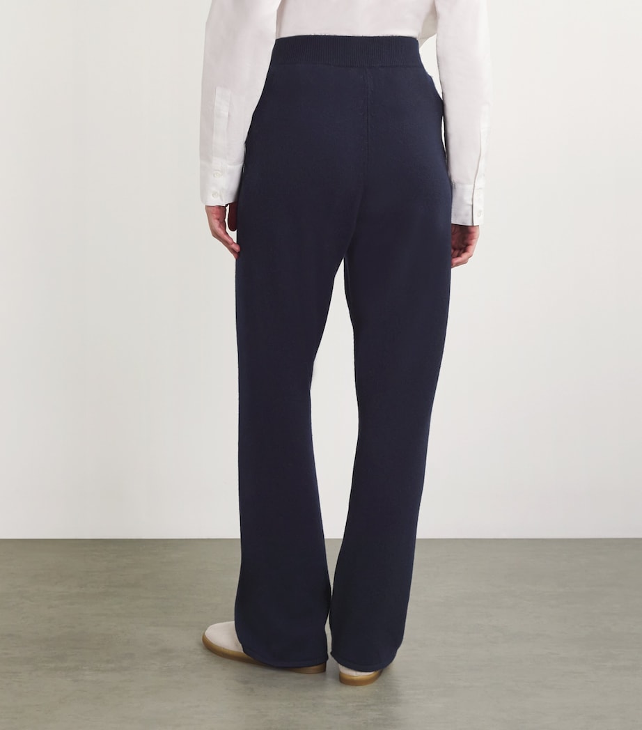 Harrods Cashmere Wide-Leg Sweatpants T&D NAVY