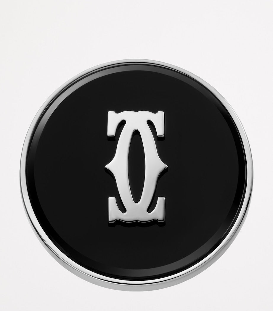 Sterling Silver Double C de Cartier Cufflinks