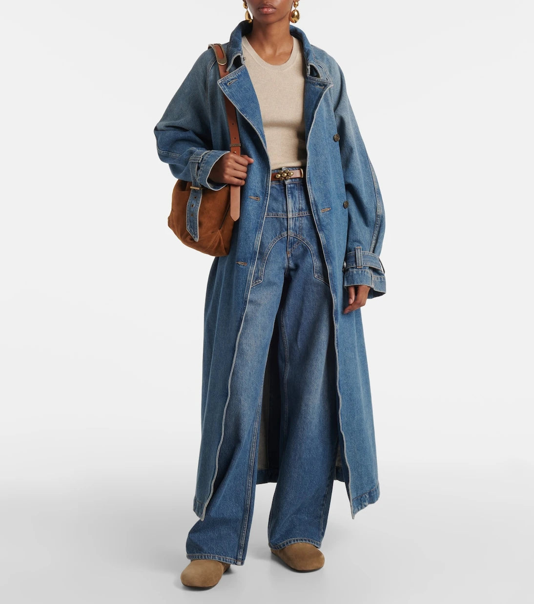 Isabel Marant - Mirvin shearling astarlı süet takunya