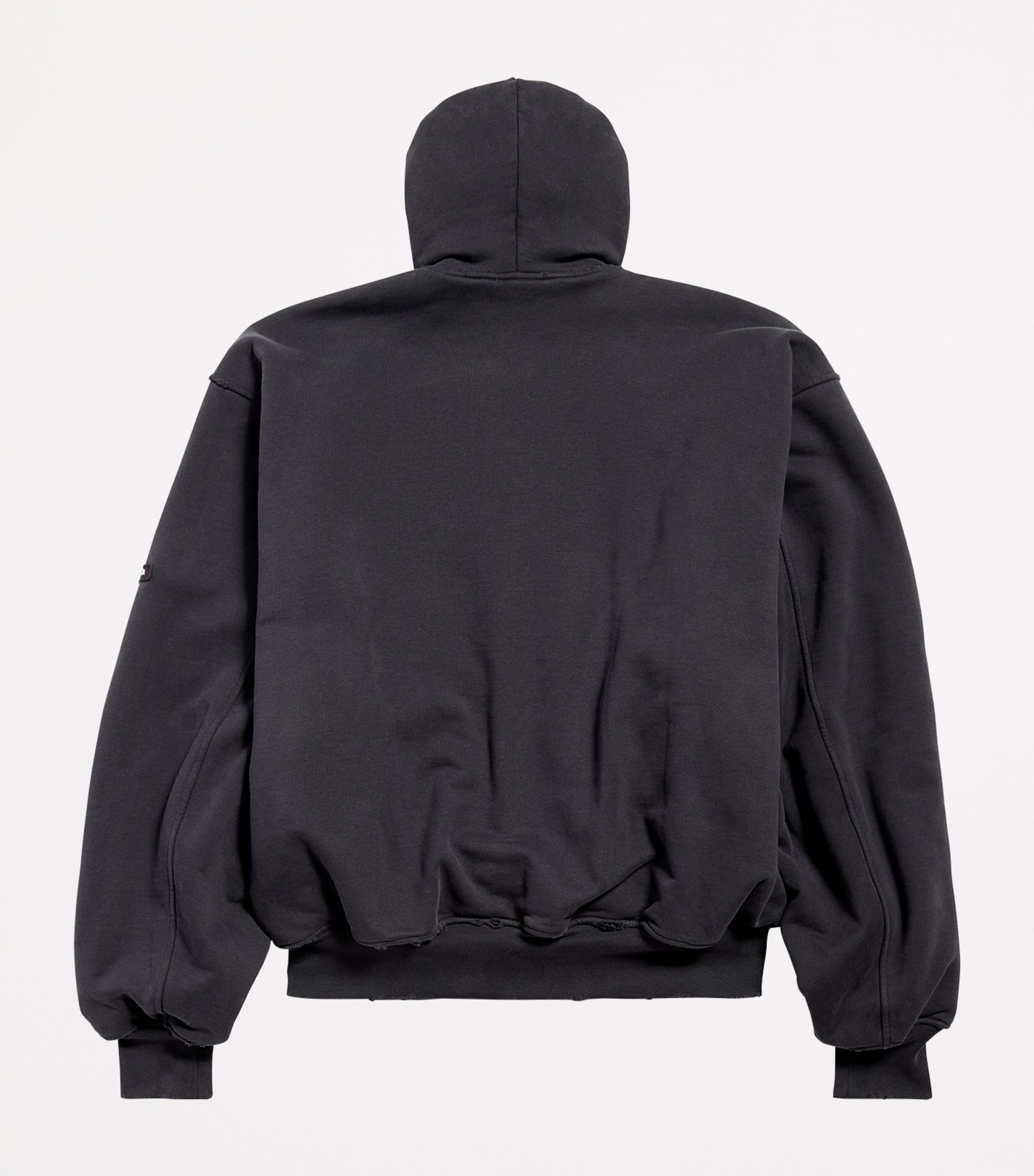 Silver Cotton Hooded Bomber Jacket