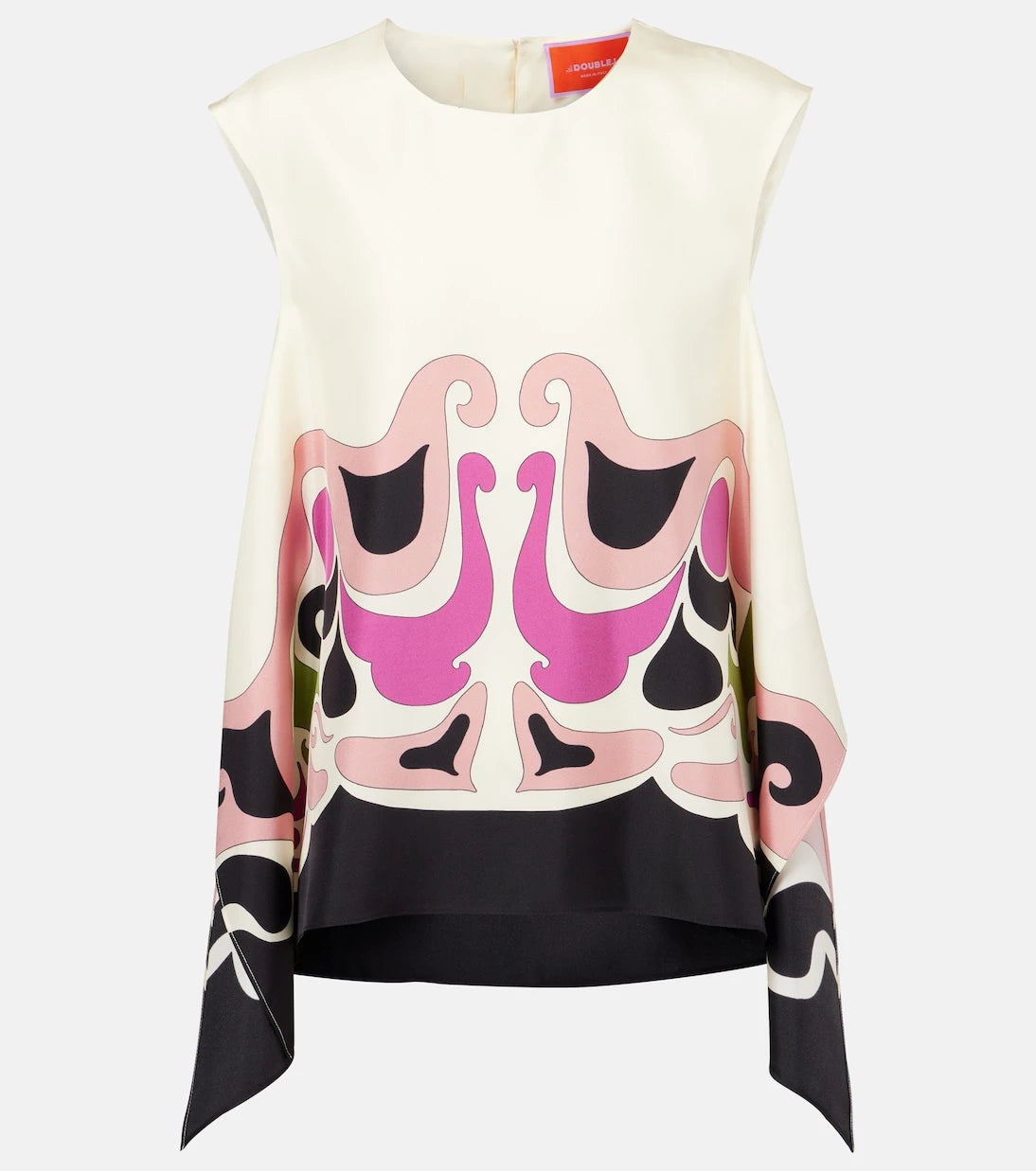 La DoubleJ - San Carlo printed silk twill top