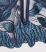 Fleur Du Mal Blue Lily Embroidered Longline Demi Bra