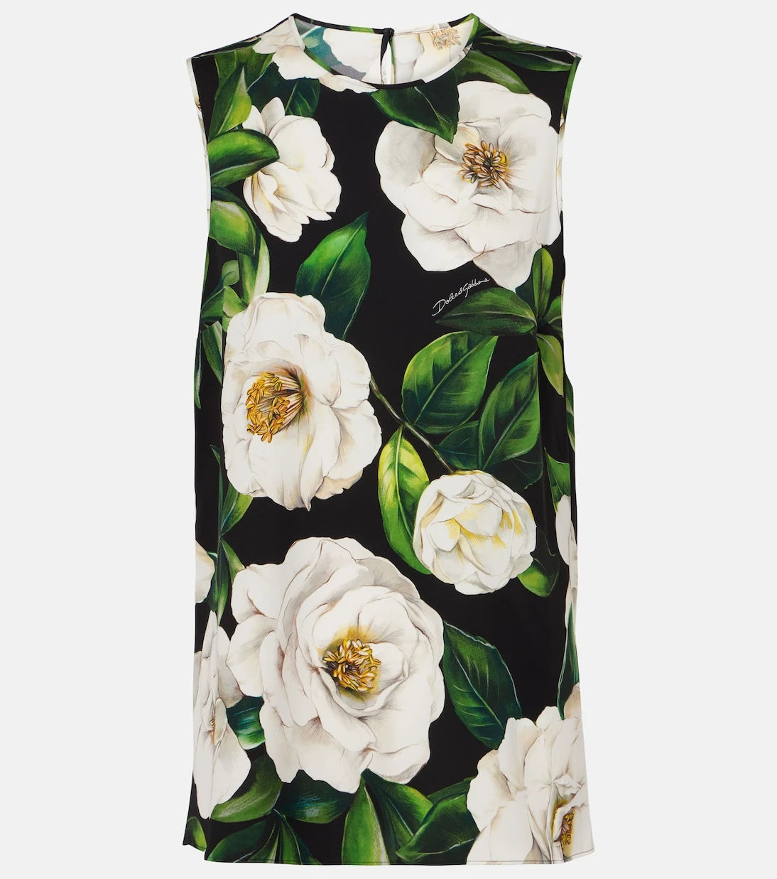 Dolce&Gabbana - Floral silk-blend charmeuse top