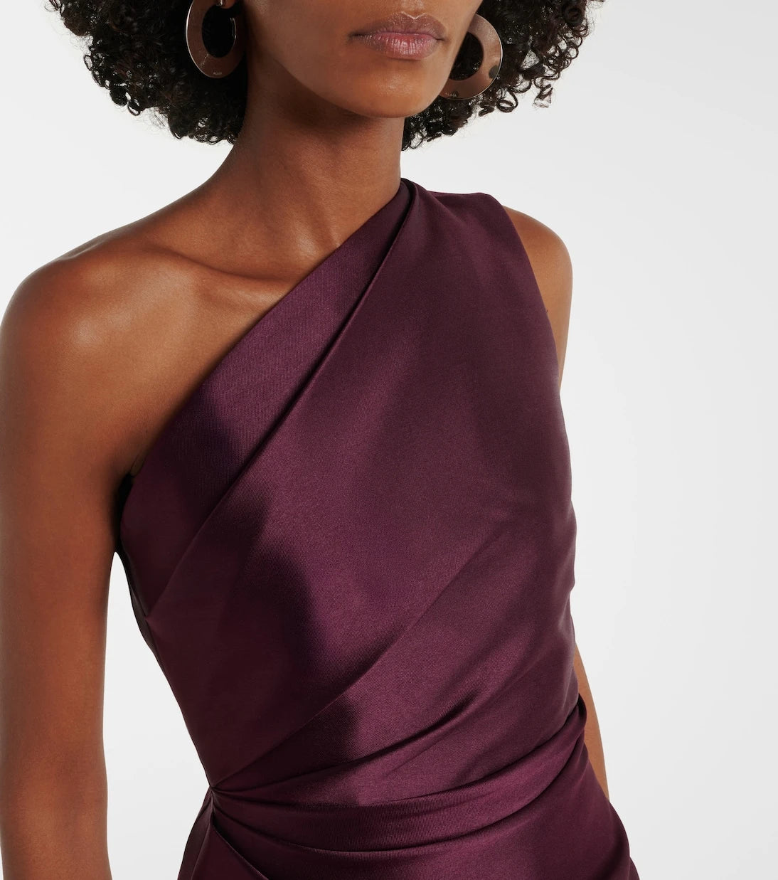 Solace London - Kira draped satin gown