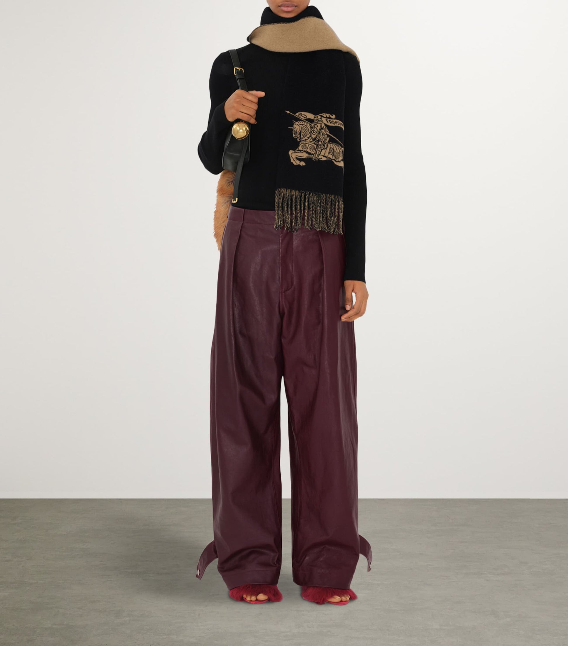 Burberry Cashmere Reversible EKD Scarf