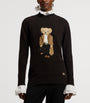 Ralph Lauren Collection Brown Cashmere Fall Polo Bear Sweater