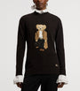 Ralph Lauren Collection Brown Cashmere Fall Polo Bear Sweater