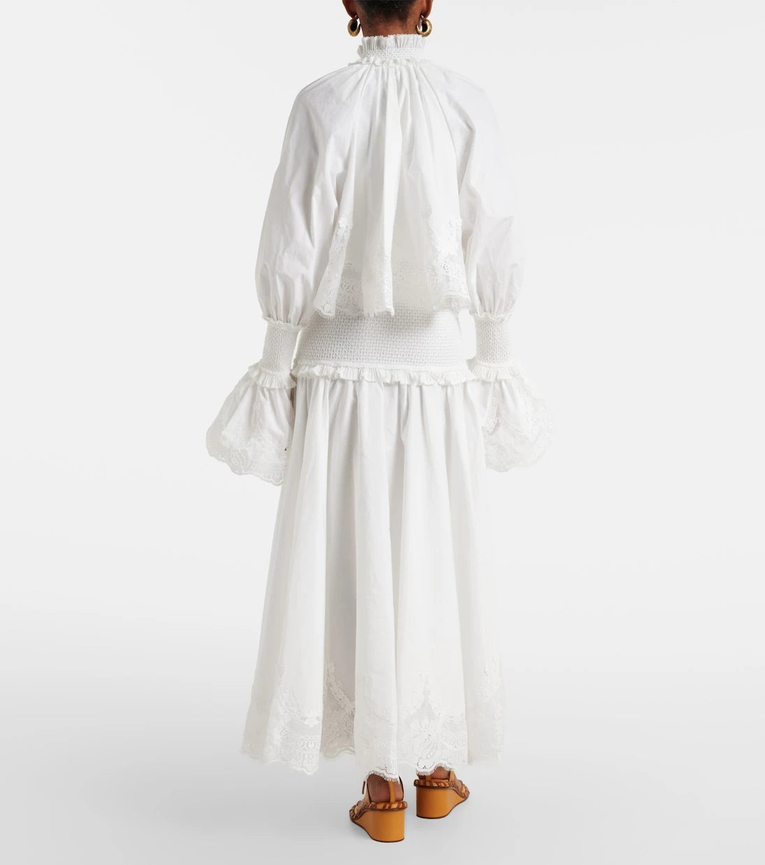 Zimmermann - Alchemy lace-trimmed cotton poplin maxi dress