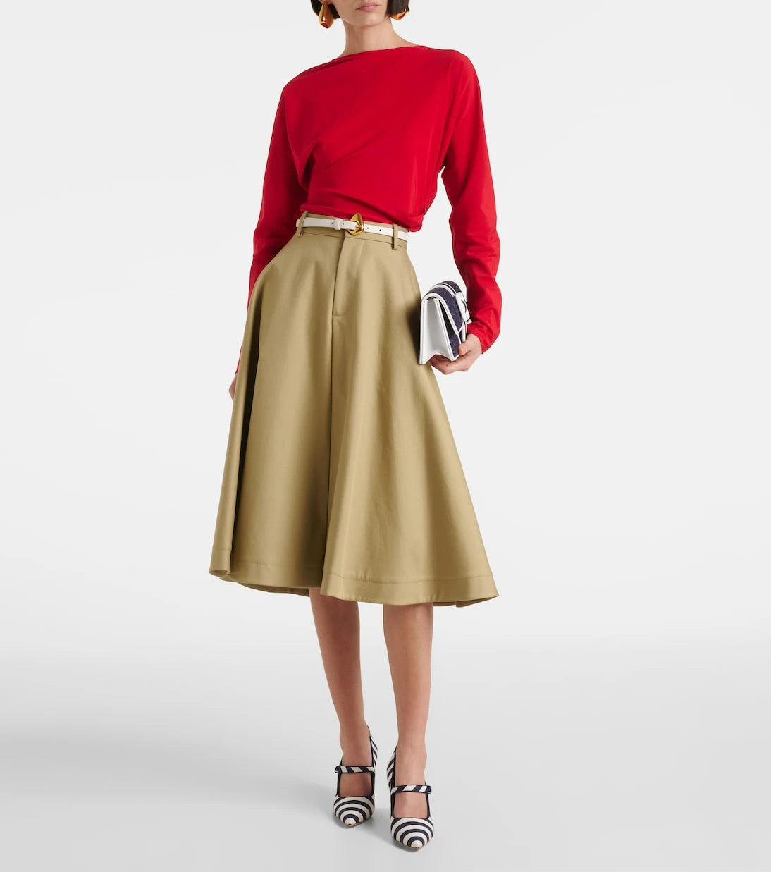 Manolo Blahnik - Campari 90 striped Mary Jane pumps