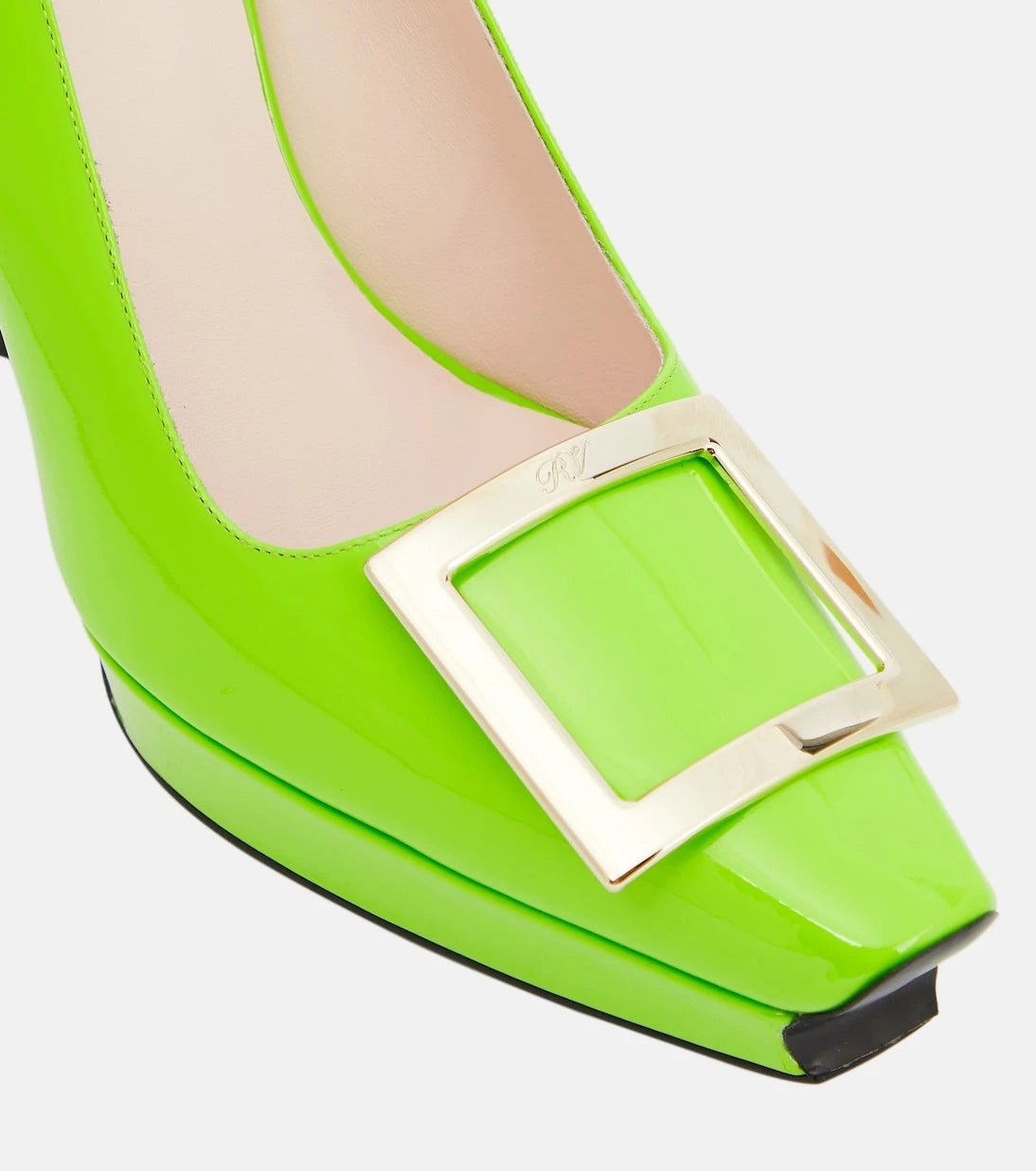 Roger Vivier - Trompette patent leather platform pumps