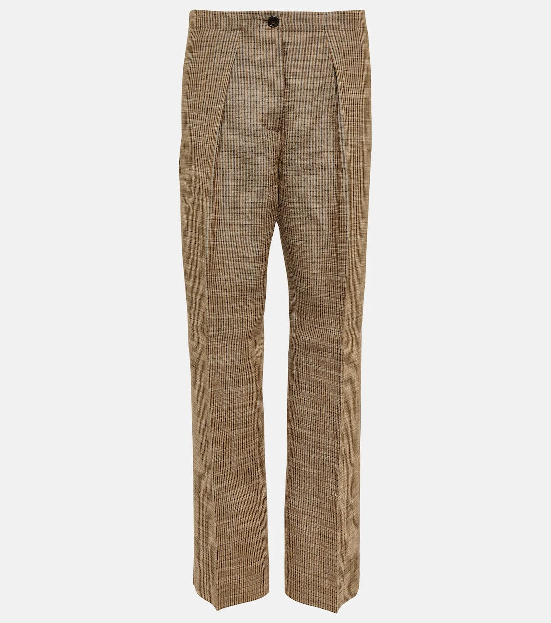 Acne Studios - High-rise linen blend wide-leg pants