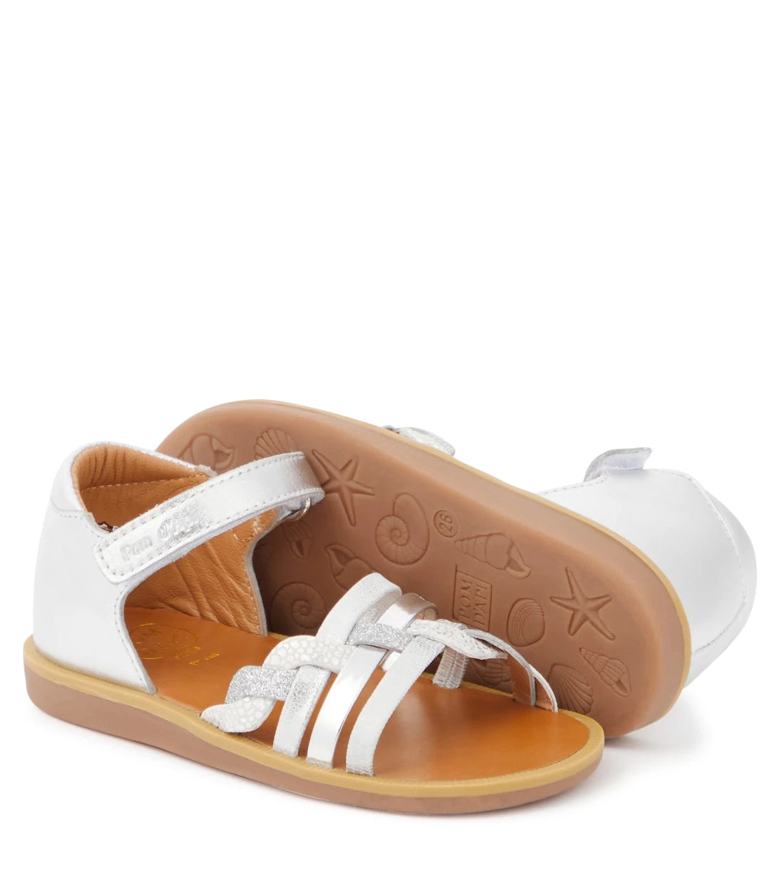 Pom d'Api - Poppy Tresse metallic leather sandals