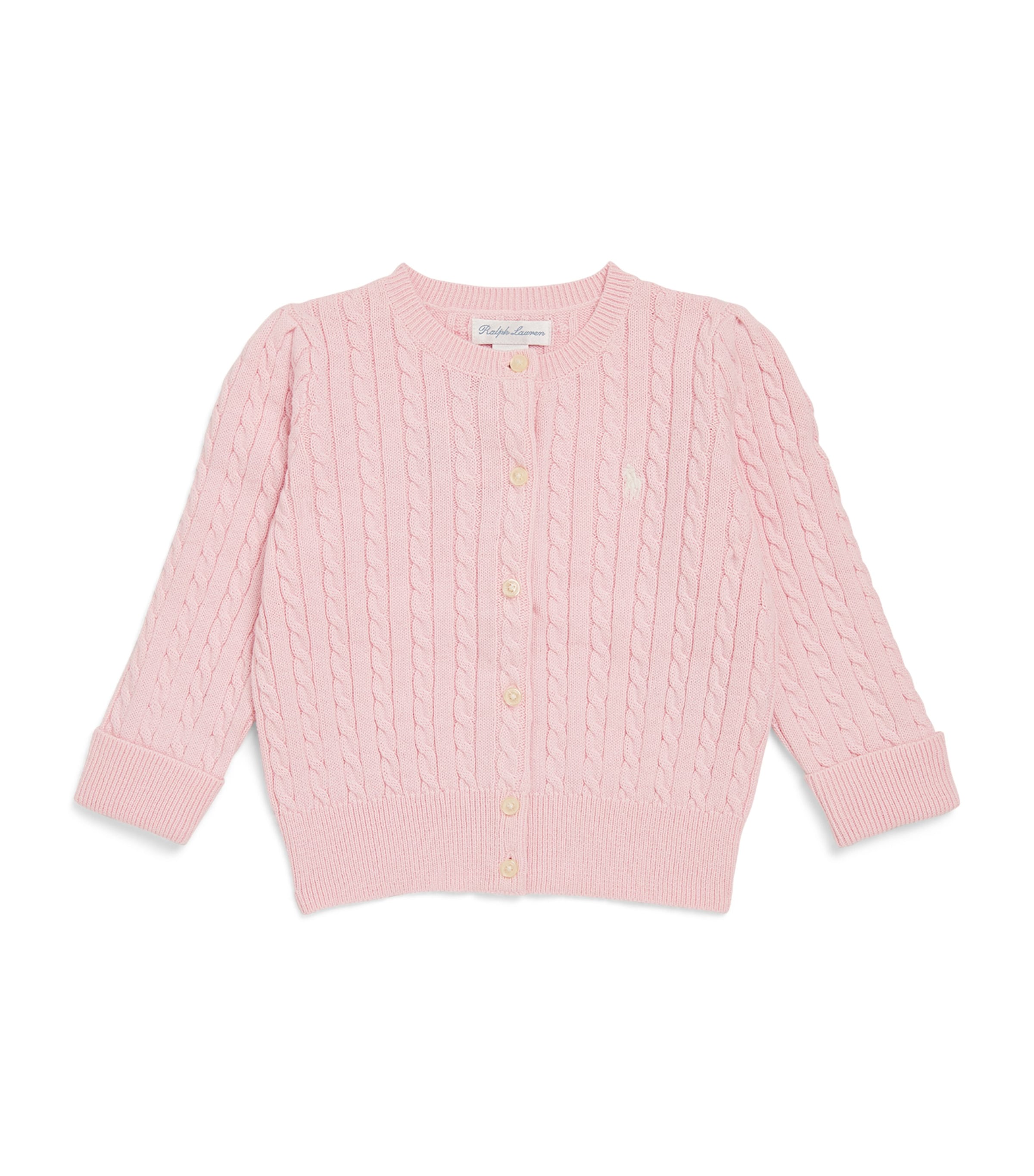 Ralph Lauren Kids Cotton Cable-Knit Cardigan (3-24 Months)