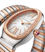 Rose Gold, Stainless Steel, Diamond and Rubellite Serpenti Tubogas Watch 35mm