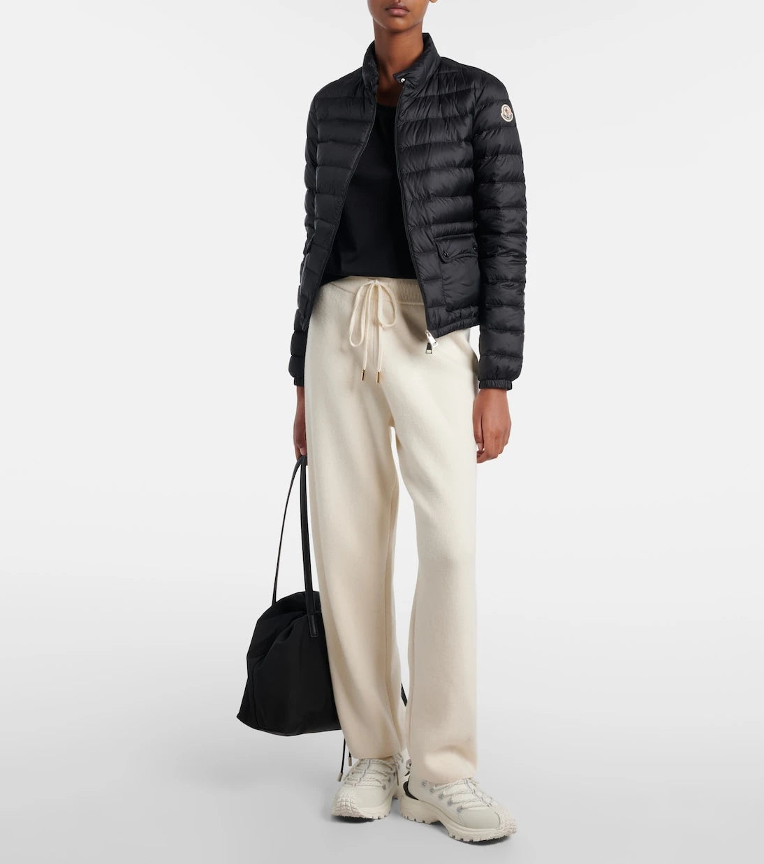 Moncler - تي شيرت من القطن بشعار الماركة