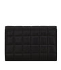 Saint Laurent Black Leather Quilted Monogram Wallet