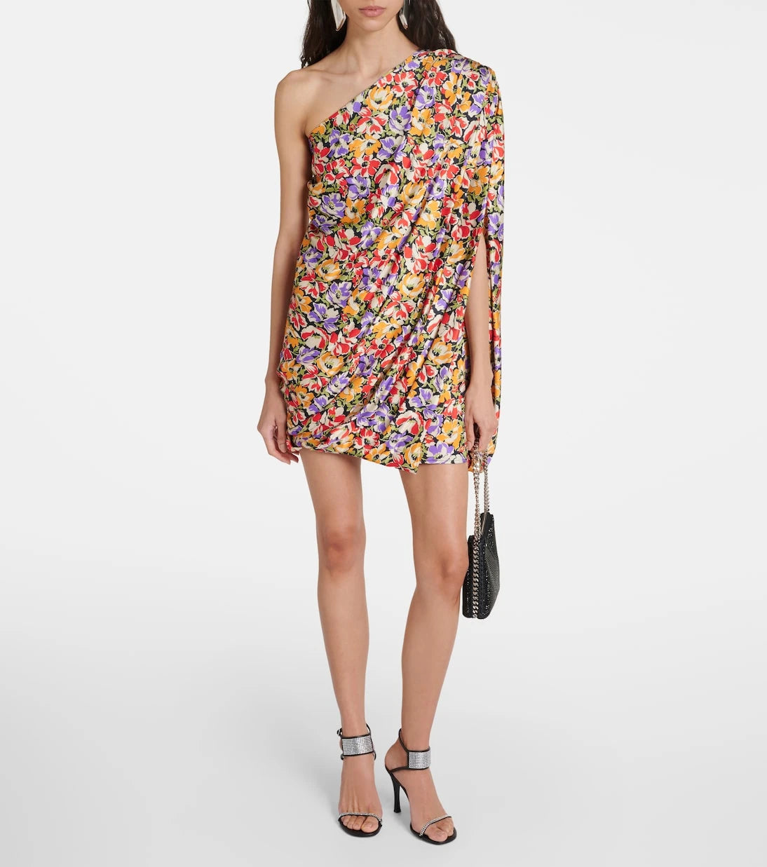 Stella McCartney - Floral one-shoulder minidress
