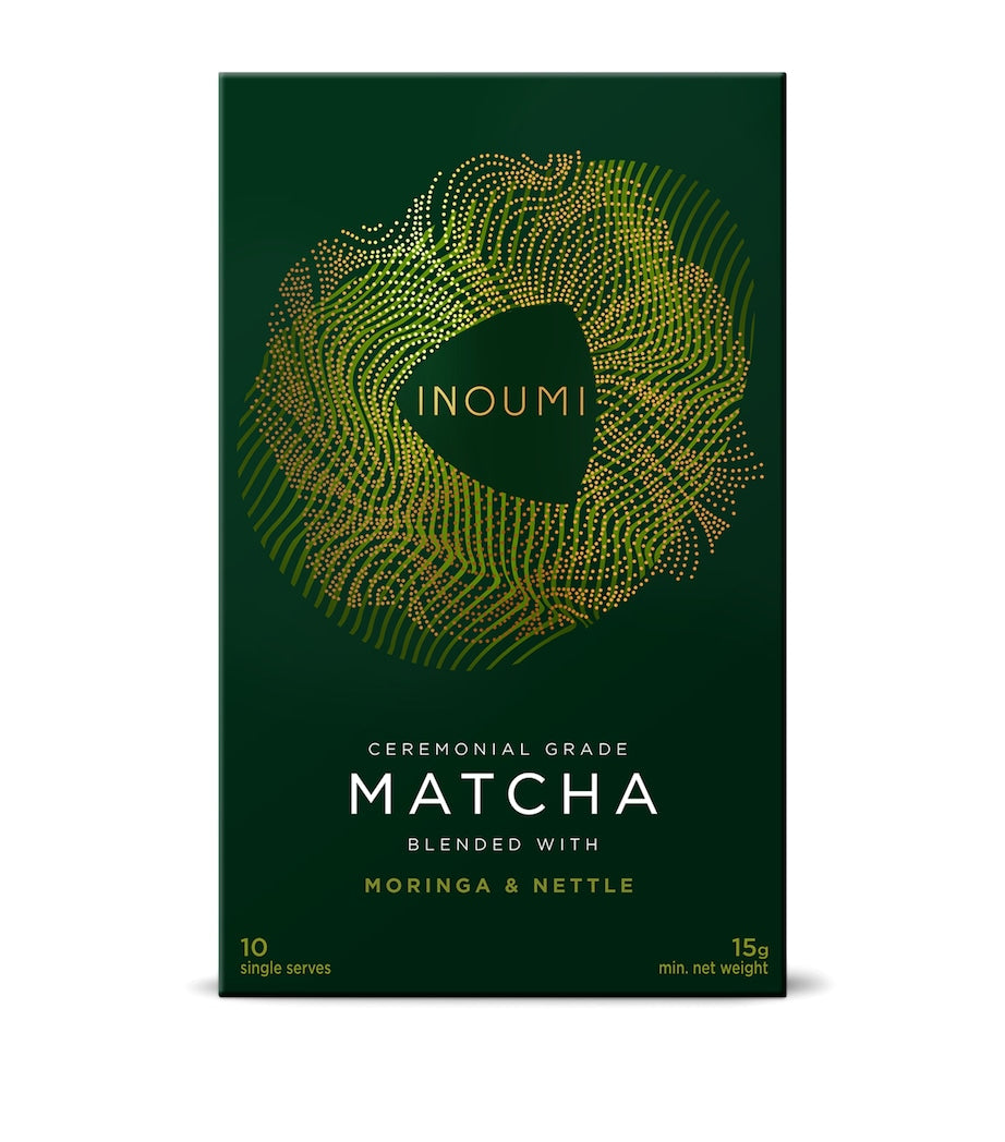 INOUMI Ceremonial Grade Moringa & Nettle Matcha Sachets (Pack of 10)