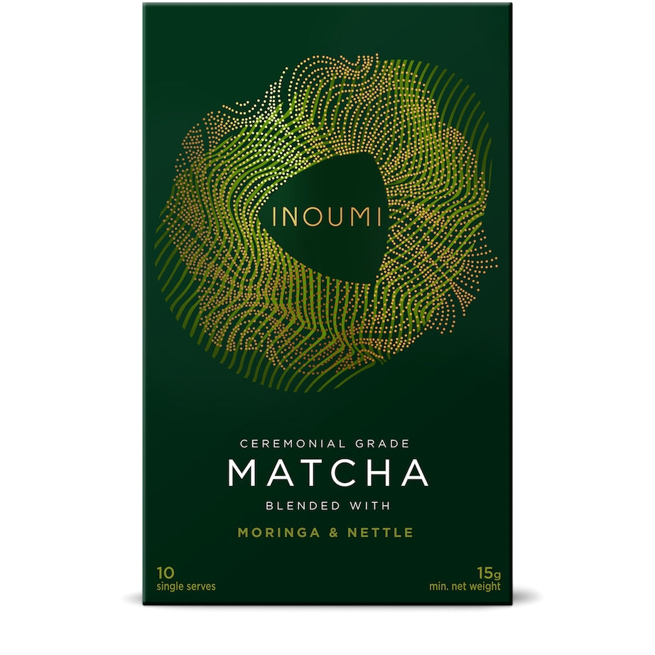 INOUMI Ceremonial Grade Moringa & Nettle Matcha Sachets (Pack of 10)