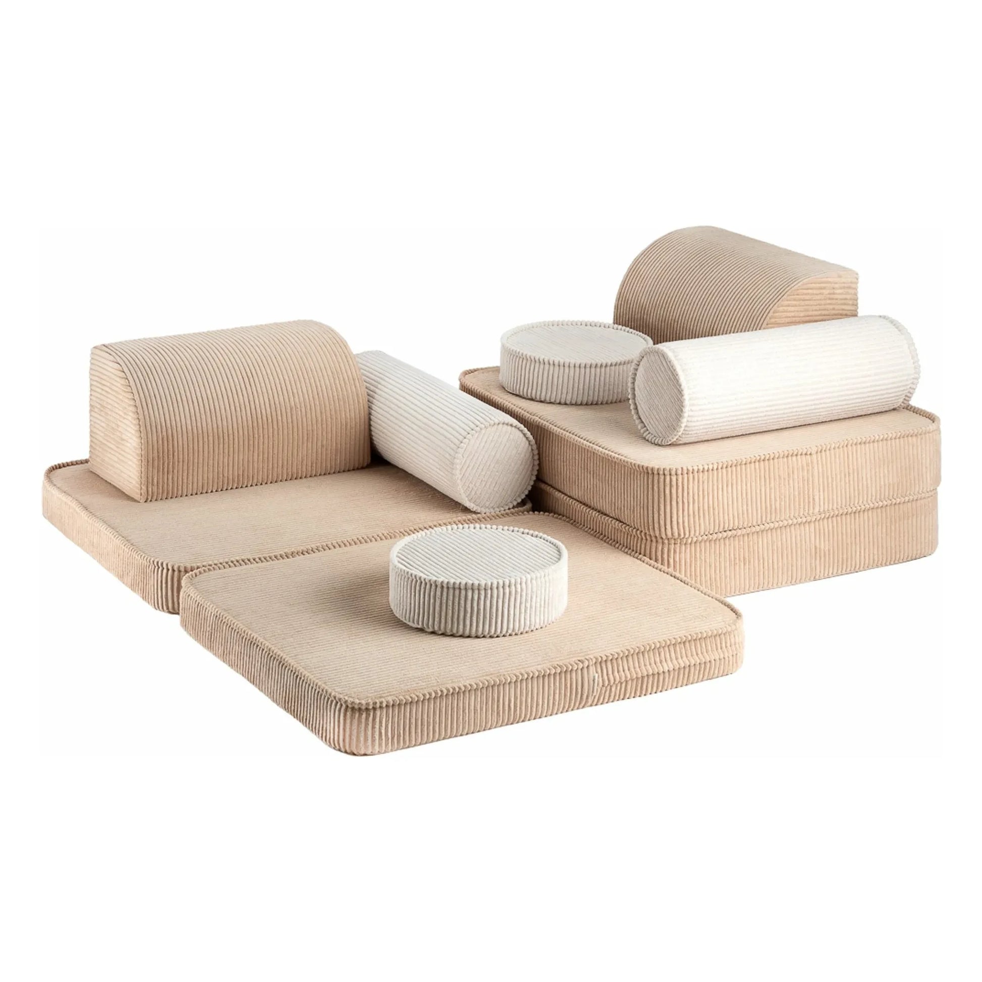 Wigiwama - Modular corduroy sofa | Light brown