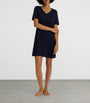 Cotton Short-Sleeve Nightdress DEEP NAVY