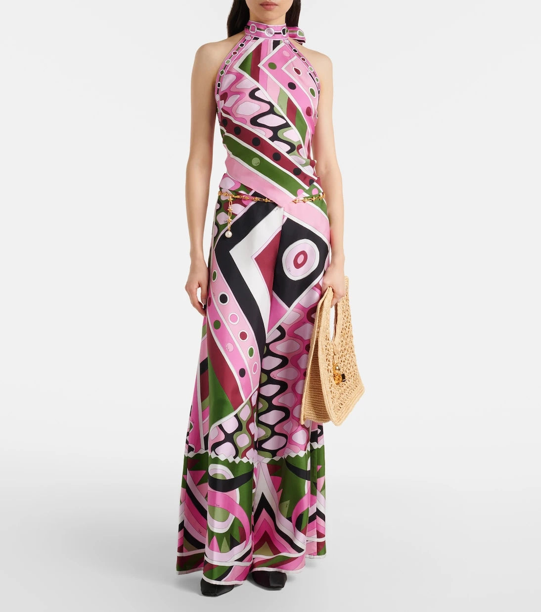 Pucci - Vivara halterneck silk satin top