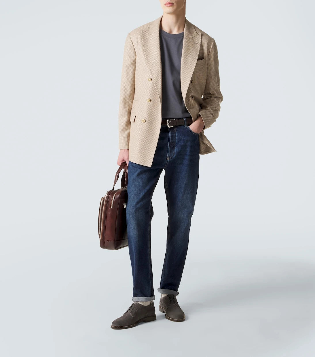 Brunello Cucinelli - Suede Derby shoes