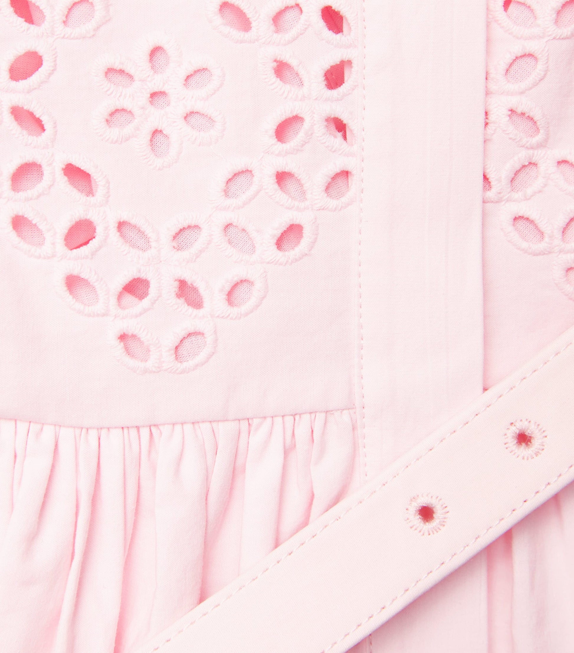 Self-Portrait Pink Broderie Anglaise Belted Mini Dress