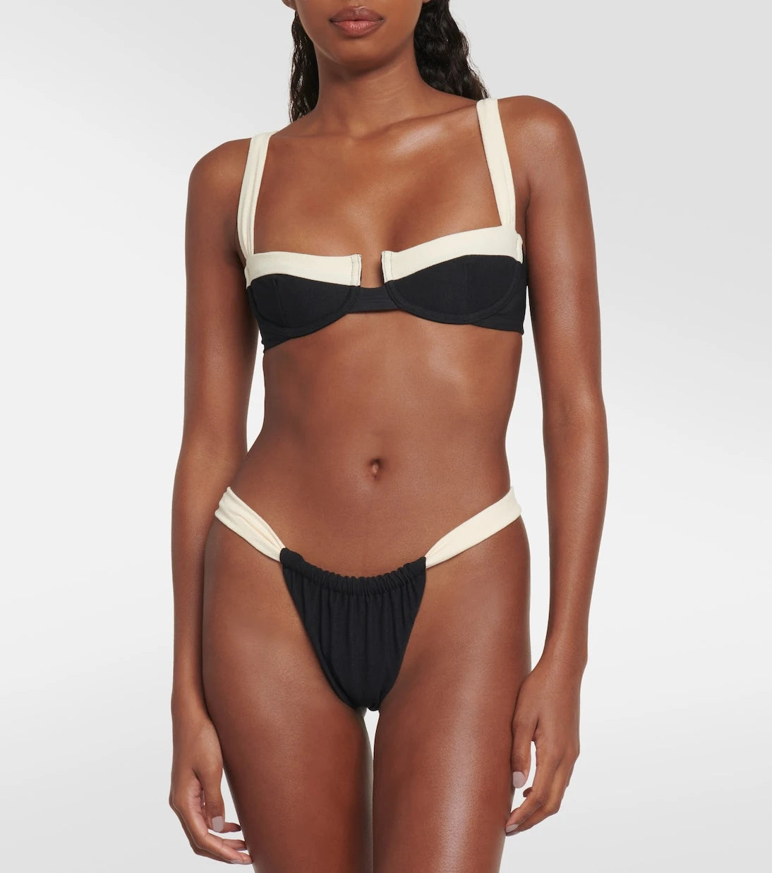 Same - Faux-suede bikini top