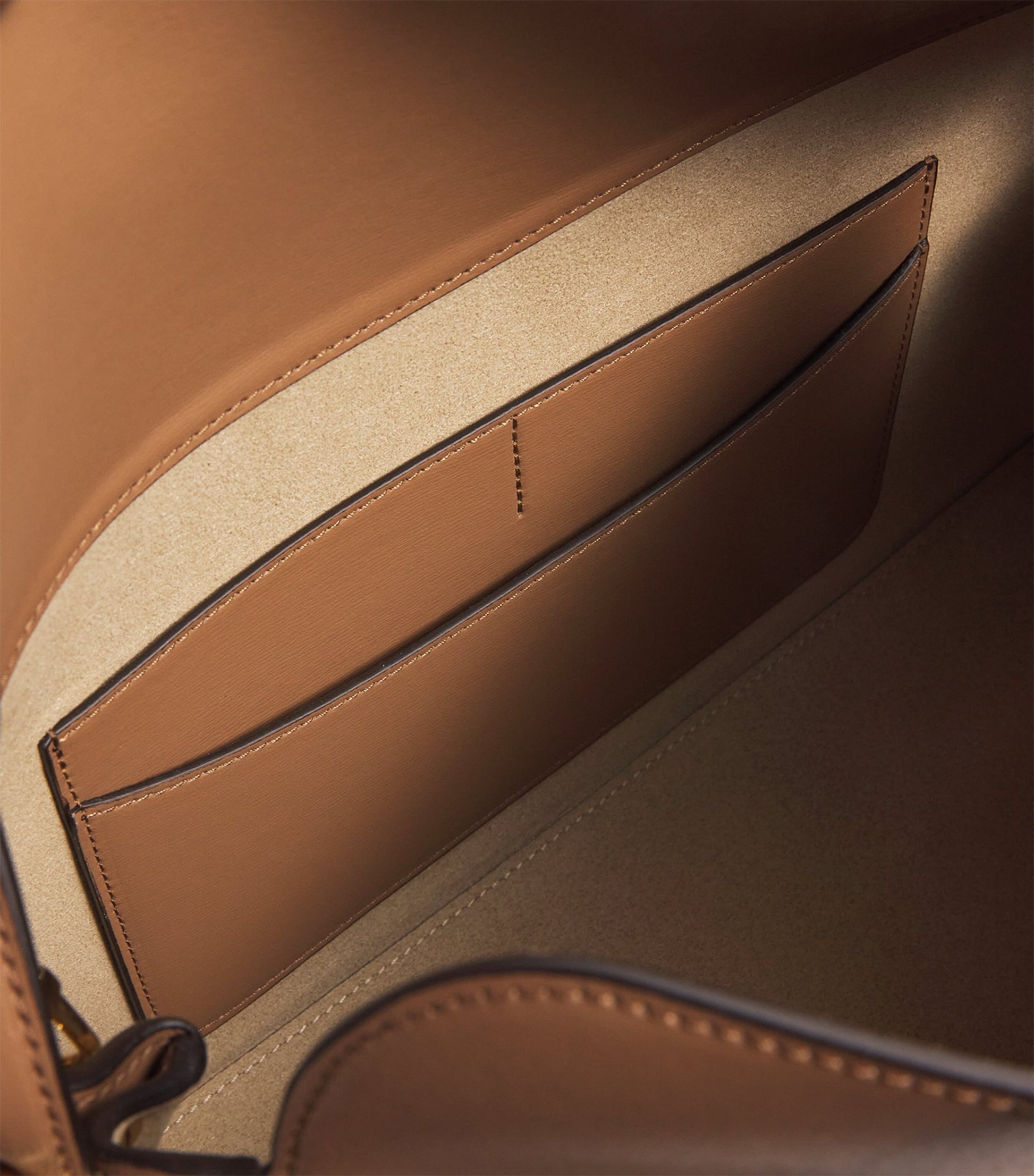 Large Leather T-Lock Top-Handle Bag 033 CAMEL