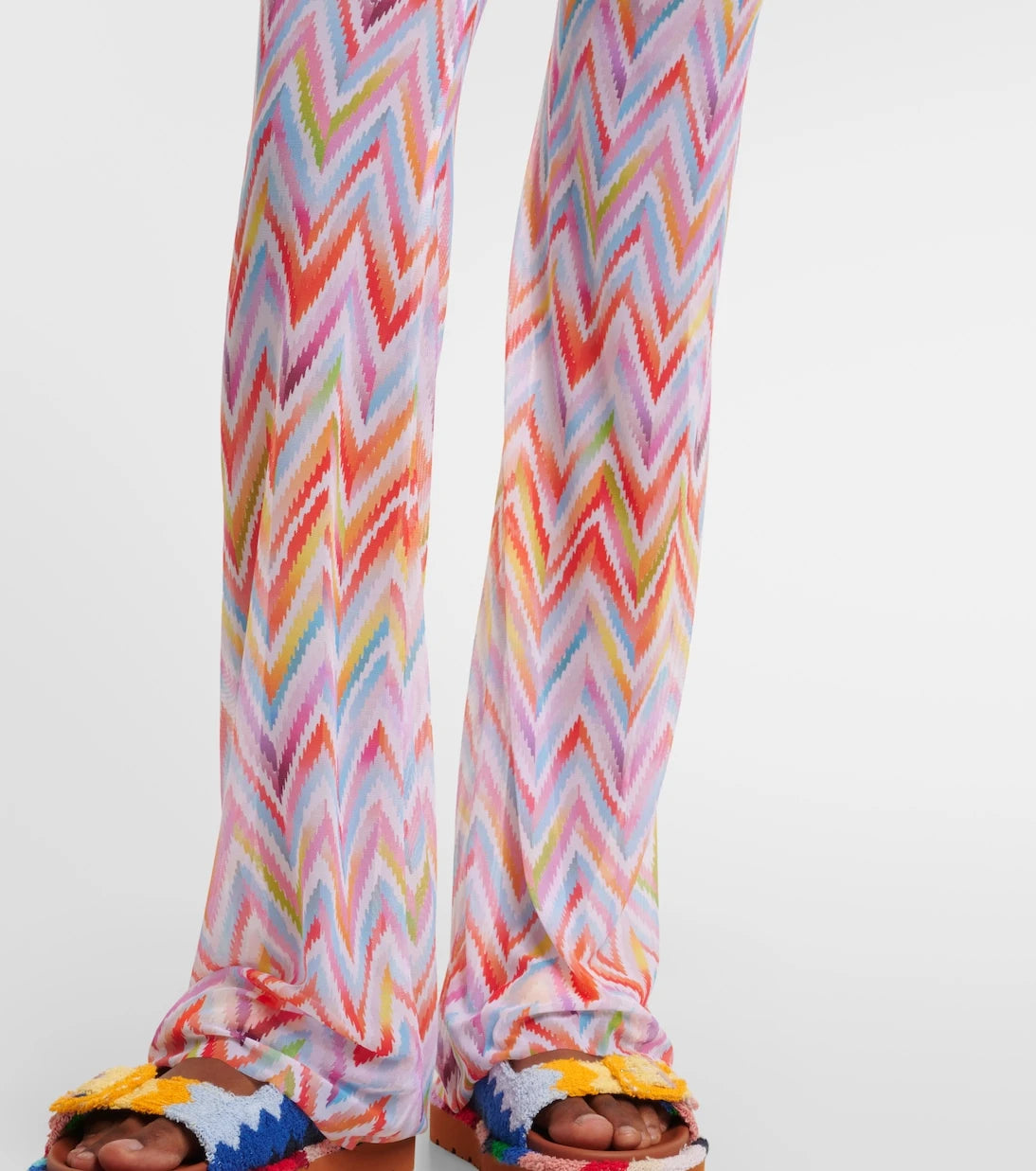 Missoni - Zigzag printed tulle straight pants