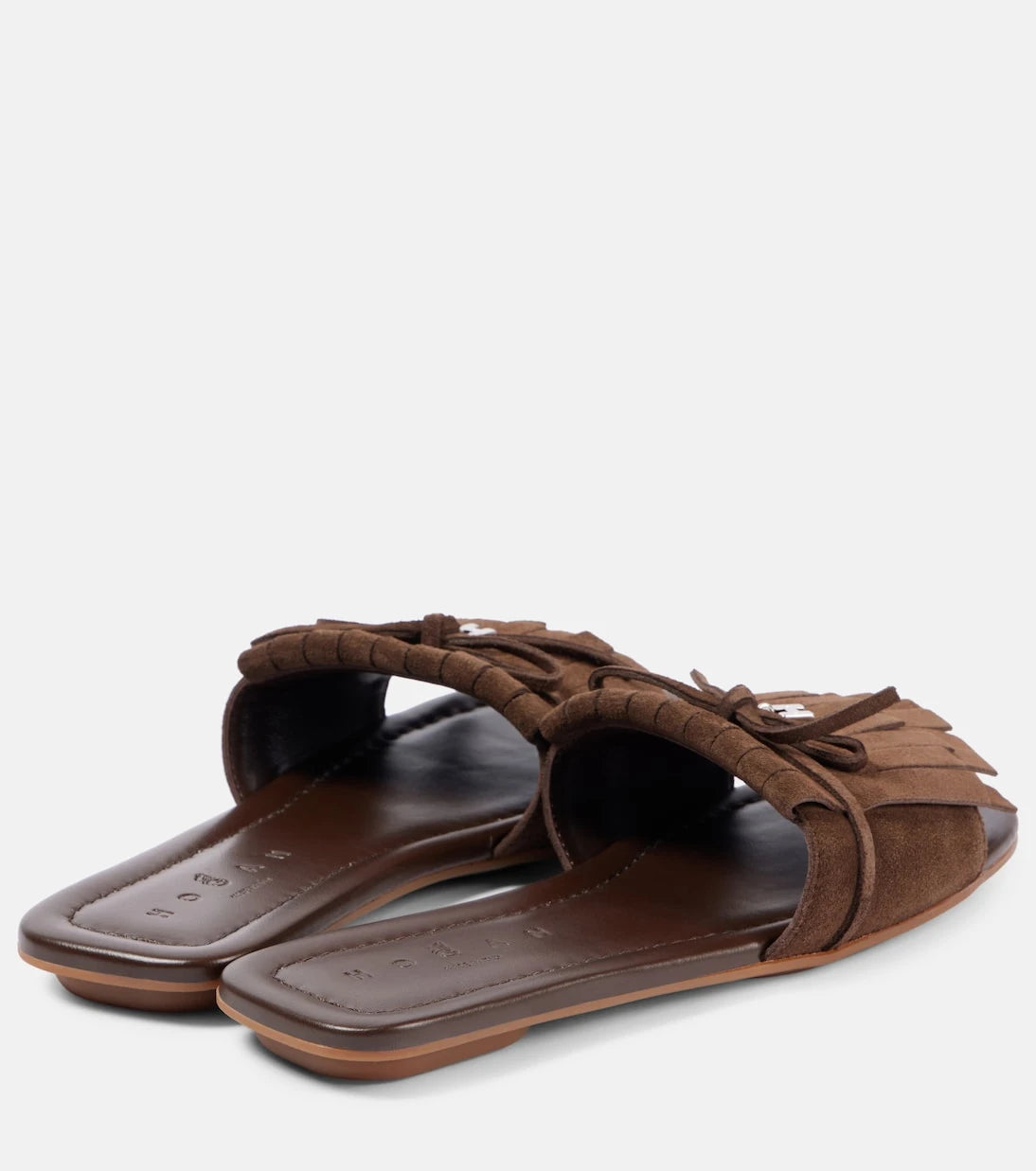 Hogan - H685 fringed suede slides