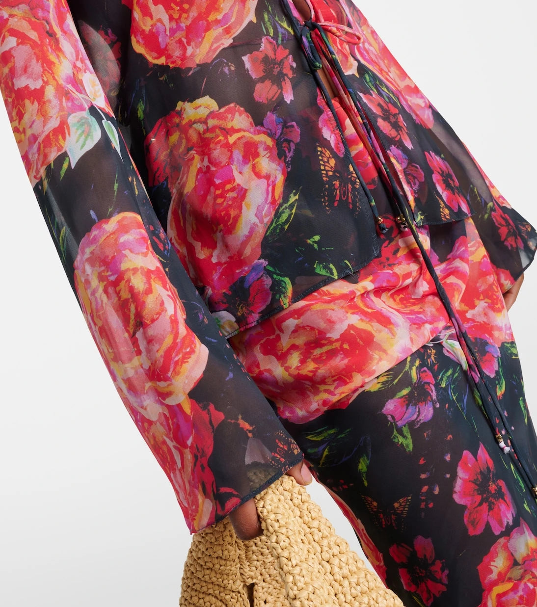 Bananhot - Vanessa floral chiffon beach cover-up