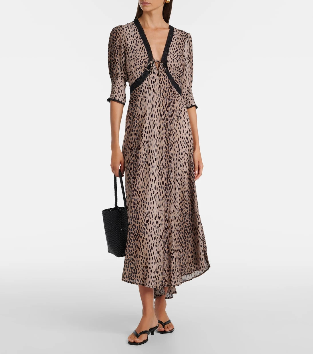 Rixo - Amina printed crêpe de chine midi dress