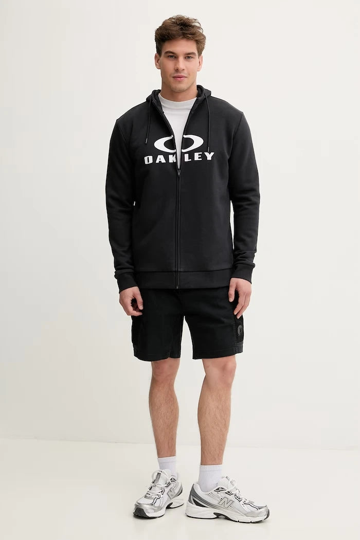 Oakley erkek pamuklu fermuarlı kapüşonlu sweatshirt
