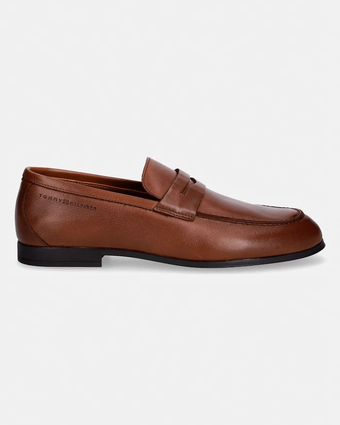 Tommy Hilfiger Erkek Deri FLEXIBLE SLIM LEATHER LOAFER Mokasen