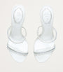 René Caovilla White Embellished Chandelier Mules 80