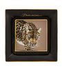 Set of 3 Porcelain Leopard Decorative Square Plates (10cm)